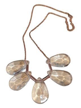 Clear Teardrop Necklace